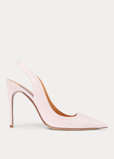 Ralph Lauren Carley Pearlized Twill Pumps Dame Danmark (JFIXV3451)